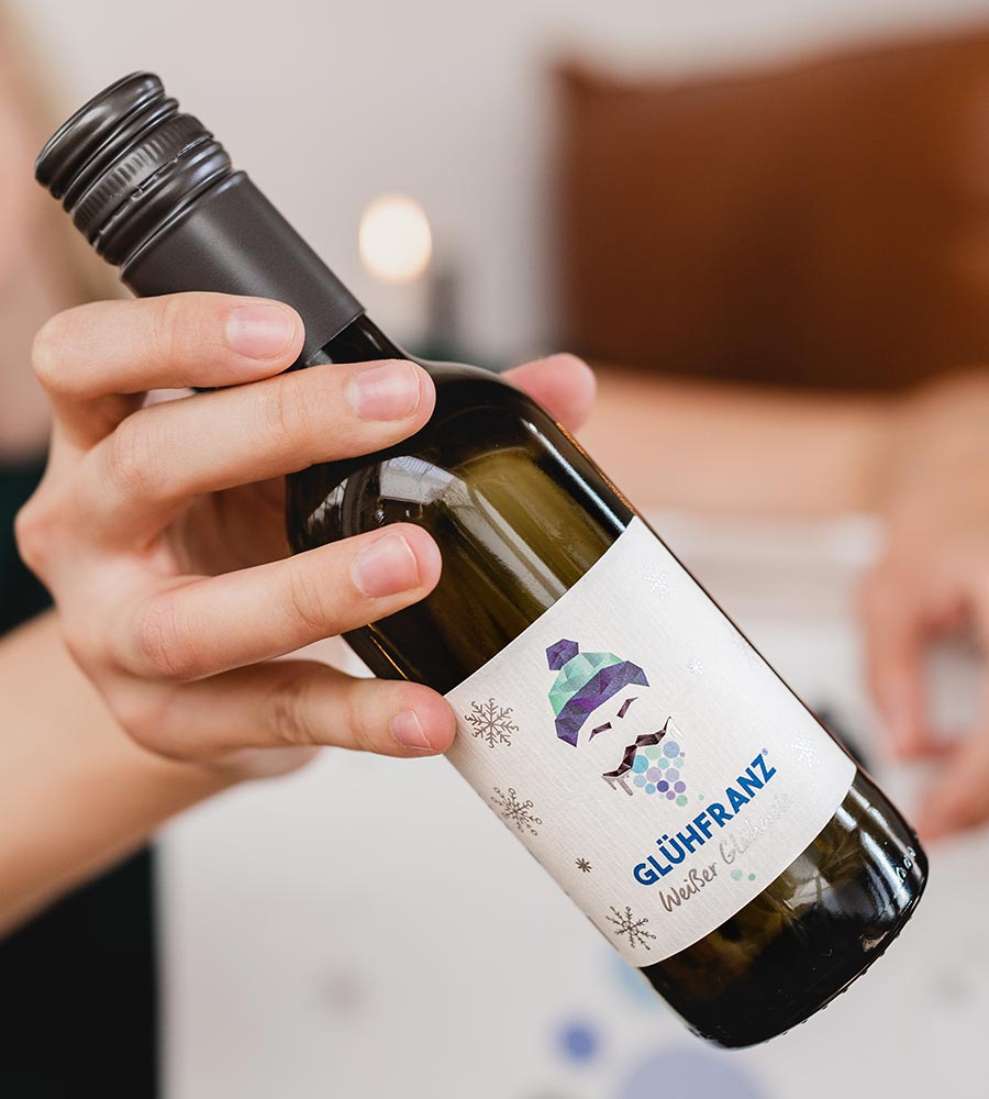 Mini Glühfranz weißer Glühwein