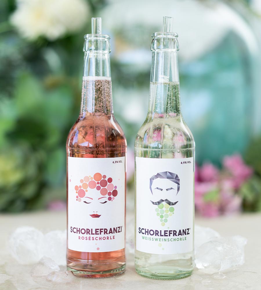 Glashalme für Weinschorle (10x)
