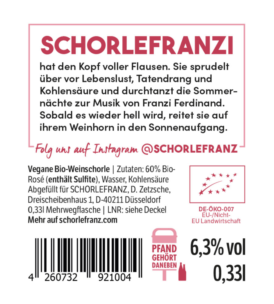 Schorlefranzi Bio-Roséschorle