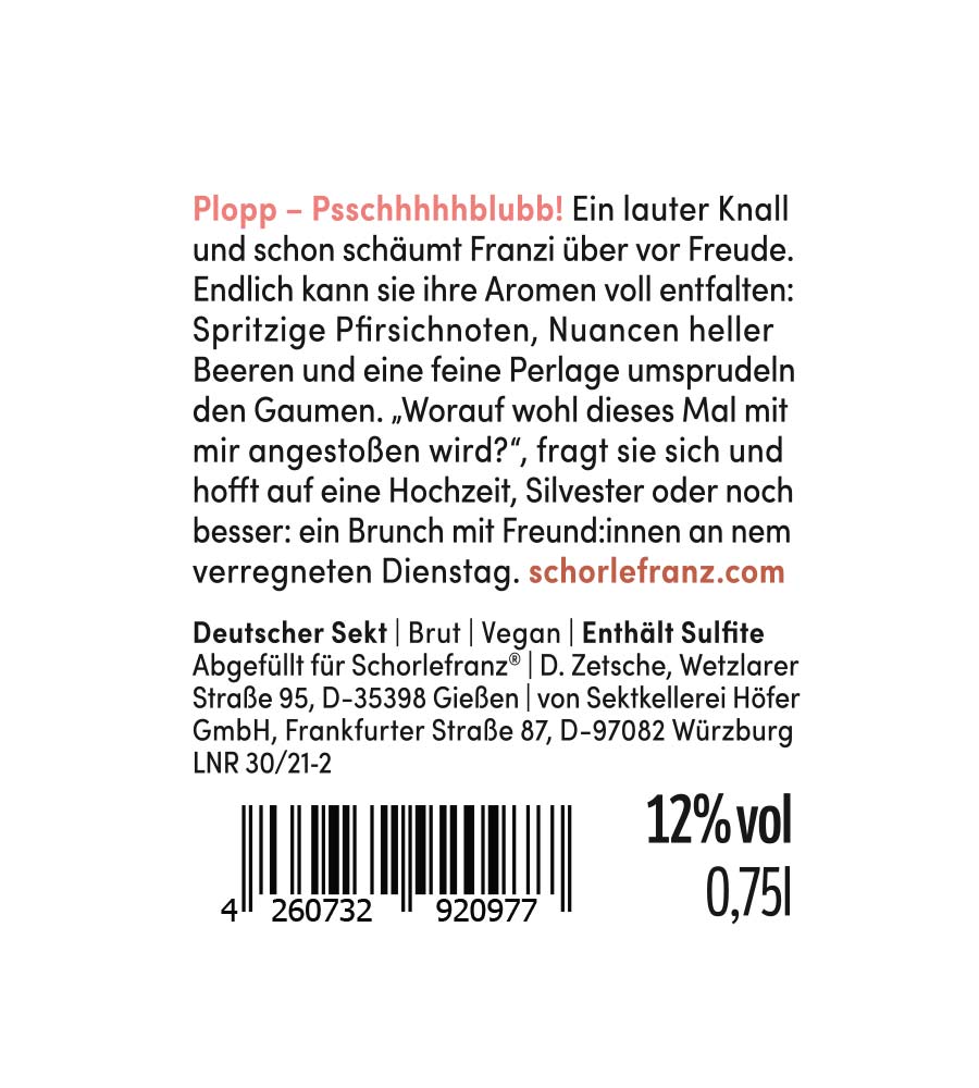 Franzi Sekt Pinot Blanc