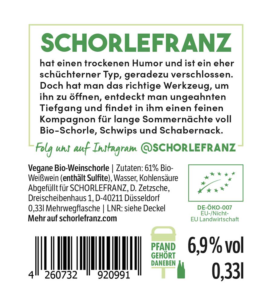 Schorlefranz Bio-Weißweinschorle