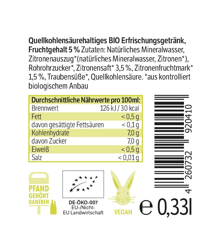 Limofranz Zitrone Bio